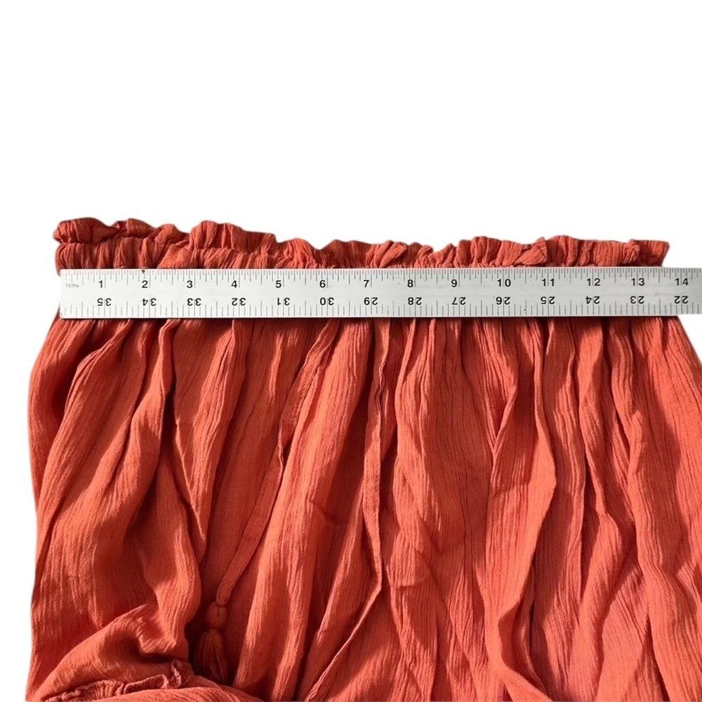 Elan Women’s Orange Tiered Ruffled Mini Skirt ~ Size L ~ NWT - Picture 7 of 8